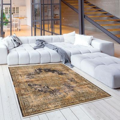 Teppich SANAT "Oasis 1868", gelb (goldfarben, gelb), B:80cm H:8mm L:300cm, Kunstfaser, Viskose, Teppiche, Wohnzimmer, Kurzflor, Orient Optik Image