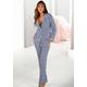 Pyjama H.I.S Gr. 44/46, blau (dunkelblau, weiß, gestreift) Damen Homewear-Sets Pyjamas