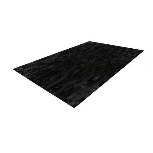 "Lederteppich KAYOOM ""Ravi 100"" Teppiche Gr. B/L: 120 cm x 170 cm, 8 mm, 1 St., schwarz Esszimmerteppiche"