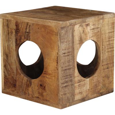 Beistelltisch HOME AFFAIRE "Titlis", braun (natur, braun, natur, braun, natur, braun), B:35cm H:35cm T:35cm, Tische, Mit 4 runden Öffnungen Image