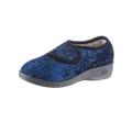 Hausschuh LANDGRAF Gr. 40, blau (marine, gemustert) Damen Schuhe Pantoffel