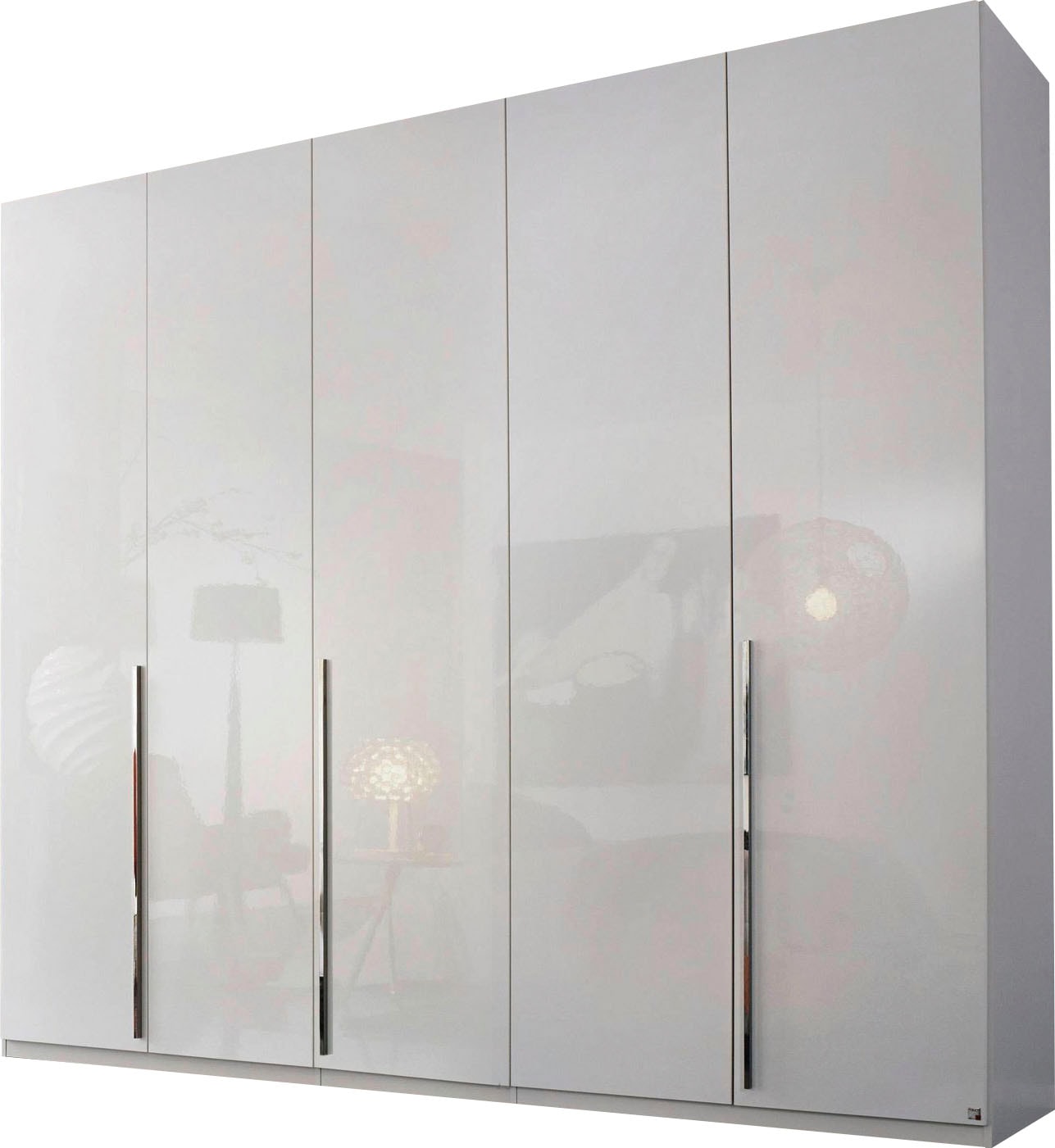 Drehtürenschrank RAUCH "Kleiderschrank Schrank Garderobe Wäscheschrank BESTSELLER MONTCLAR", alpinweiß, hochglanz weiß, griffe chrom, B:251cm H:223cm T:60cm, Holzwerkstoff, Schränke, Drehtürenschrank, Topseller