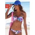 Bandeau-Bikini-Top VENICE BEACH "Marly" Gr. 34, Cup A, rosa (rosa, bedruckt) Damen Bikini-Oberteile Ocean Blue