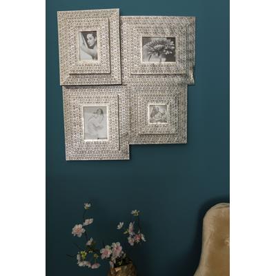 Bilderrahmen Collage "Jale", beige, B:75cm H:4cm T:65cm, Metall, MYFLAIR MÖBEL & ACCESSOIRES, Bilderrahmen, Fotorahmen Image