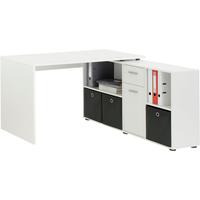 Eckschreibtisch FMD Lex, Schreibtisch / Sideboard Tische Gr. B/H/T: 136 cm x 74 cm x 66,5 cm, weiß Eckschreibtische