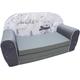 Sofa KNORRTOYS "Bear" Sofas Gr. B/H/T: 77 cm x 42 cm x 34 cm, Baumwolle, grau (grau, weiß) Kinder Knorr Toys