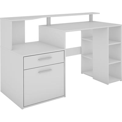Schreibtisch BYLIVING "Louise" Tische Gr. B/H/T: 90 cm x 89 cm x 55 cm, weiß (weiß, weiß, weiß) Schreibtische