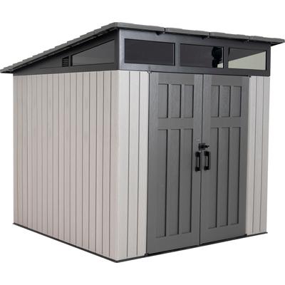 Gerätehaus LIFETIME "Merkur", grau, HDPE (High Density Polyethylen), Gerätehäuser, Kunststoff