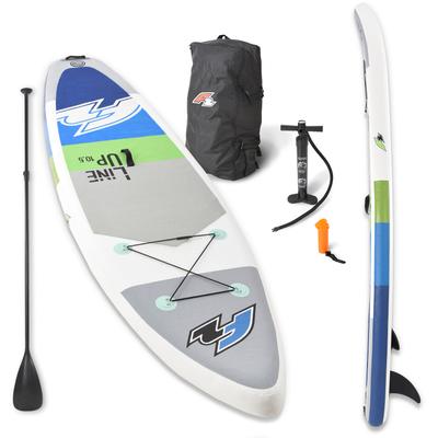 Inflatable SUP-Board F2 "F2 Line Up SMO blue mit Carbonpaddel" Wassersportboards Gr. 10,5 320 cm, blau Stand Up Paddle