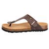 Zehentrenner LICO "Pantolette Sofia", Gr. 39, braun, Leder, Schuhe