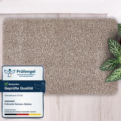 Fußmatte ANDIAMO "Samson, Made in Netherlands" Gr. 18, beige (hellbeige), B:67cm H:6mm L:180cm, Baumwolle, Kunstfaser, Teppiche, Schmutzfangmatte, waschbar, rutschhemmend, auch als 2er Set erhältlich Image