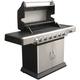 Gasgrill EL FUEGO "Deluxe", silber (edelstahlfarben), B:148cm H:112cm T:56cm, Grills, BxTxH: 148x56x112 cm