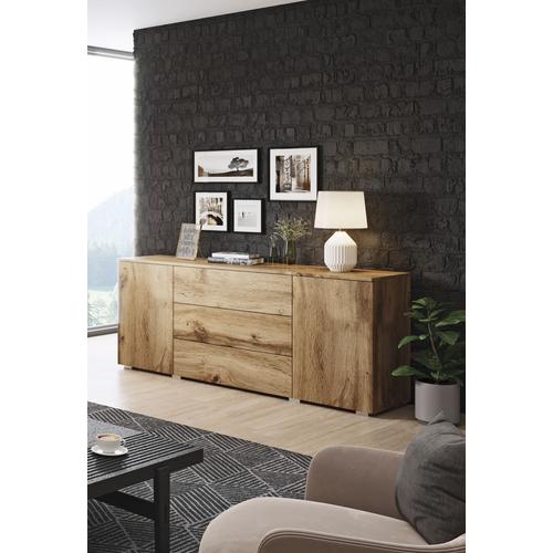 „Sideboard INOSIGN „“PARIS““ Sideboards Gr. B/H/T: 150 cm x 68 cm x 39 cm, matt, 3, braun (eichefarben wotan) Sideboards Breite 150 cm Bestseller“