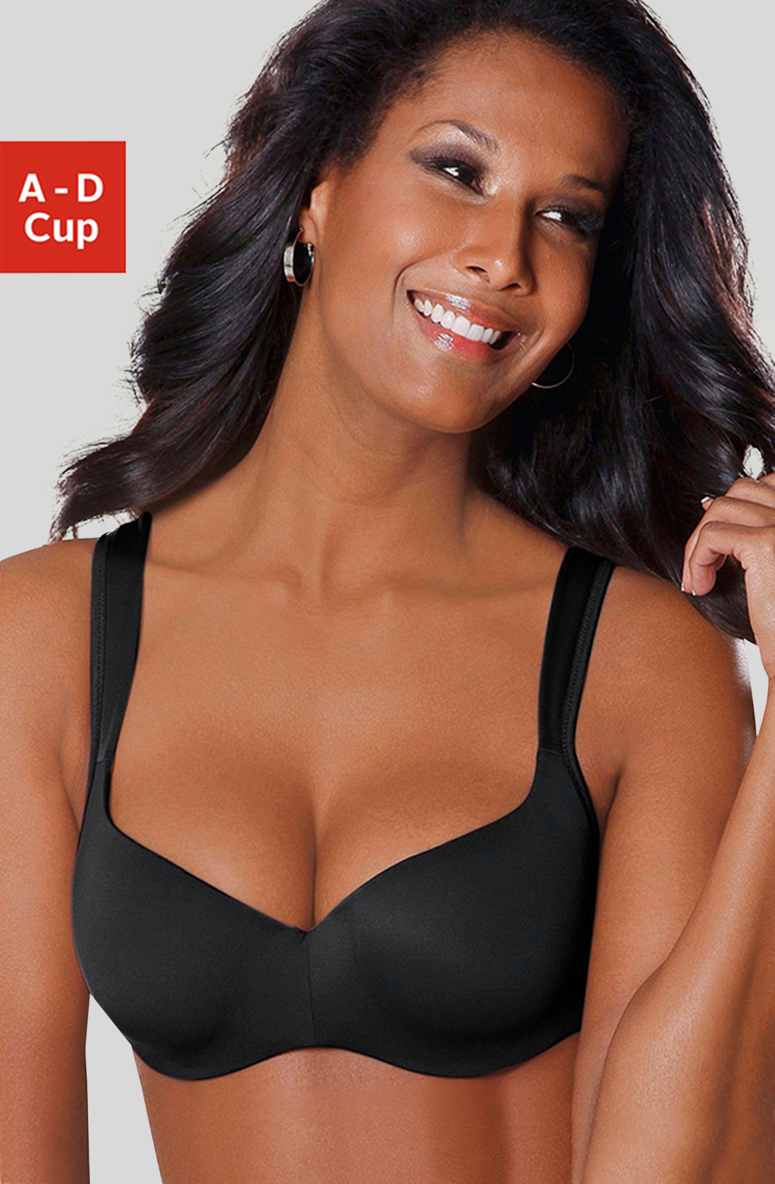 Schalen-BH NUANCE "Optimizer", Damen, Gr. 90, Cup D, schwarz, Microtouch, Obermaterial: 82% Polyamid (TACTEL), 18% Elasthan (LYCRA), BHs, mit Bügel