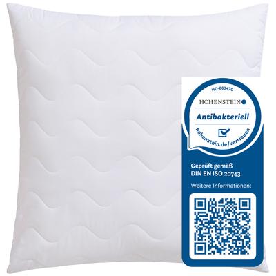 Microfaserkissen JEKATEX "Antibac", weiß, B:80cm L:80cm, Bezug: 100% Polyester. Füllung: 100% Polyester, Kopfkissen, Kopfkissen 40x80, 80x80 cm, im Einzel- oder Doppelpack Image