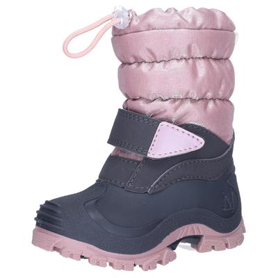 Snowboots LURCHI "Fjonna", Kinder, Gr. 33, grau (grau, rosa), Synthetik, Textil, Glitzer, sportlich, Schuhe, Snowboots, Warmfutter, Größenschablone zum Download