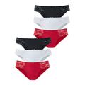Jazz-Pants Slips PETITE FLEUR Gr. 44/46, 6 St., rot (rot, schwarz, weiß) Damen Unterhosen Jazzpants