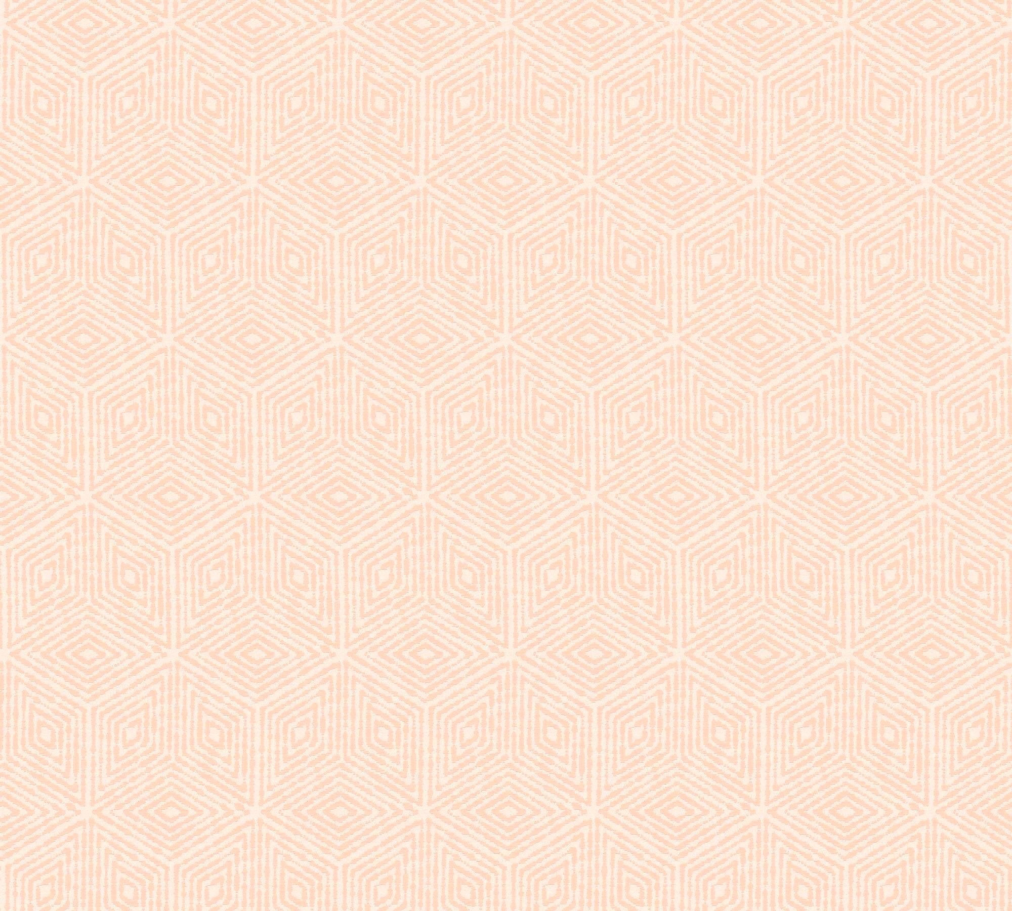 Textiltapete LIVING WALLS "Di Seta", rosa, B:0,53m L:10,05m, Viskose, Vlies, Tapeten, Grafik Tapete einfarbig Tapeten Wohnzimmer Schlafzimmer Küche Design