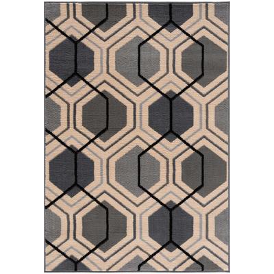 Teppich SEHRAZAT "Gusta 1193", grau, B:200cm H:8mm L:290cm, Kunstfaser, Teppiche, Wohnzimmer, Kurzflor Image
