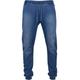 Bequeme Jeans URBAN CLASSICS "Urban Classics Herren Knitted Denim Jogpants" Gr. XL, US-Größen, blau (blue washed) Herren Jeans