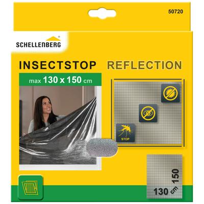 Fliegengitter-Gewebe SCHELLENBERG "Reflection, reflektierender Insektenschutz", grau (rahmen: grau gewebe: grau), B:130cm H:150cm, Insektenschutzgitter, für Fenster, 130 x 150 cm, anthrazit Image
