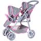 Puppen-Zwillingsbuggy KNORRTOYS "Milo - Star Grey" Puppenwagen grau (grey) Kinder Puppenwagen -trage