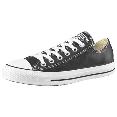 Sneaker CONVERSE "Chuck Taylor All Star Basic Leather Ox" Gr. 37, schwarz (black) Schuhe Bekleidung