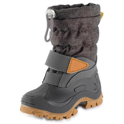 Snowboots LURCHI "Finn", Kinder, Gr. 37, braun (grau, gemustert), Synthetik, Textil, sportlich, Schuhe, Winterboots mit Schurwolle, Größenschablone zum Download