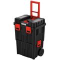 PROSPERPLAST Werkzeugtrolley "HEAVY" Aufbewahrungsboxen 45 x 36 x 64 cm Gr. B/H/T: 45 cm x 64 cm x 36 cm, schwarz (schwarz, rot) Werkzeugkoffer
