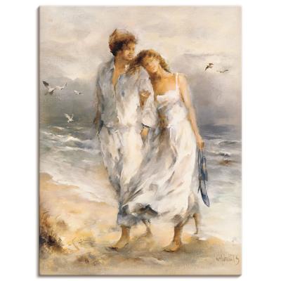 Wandbild ARTLAND "Verliebt", beige (farbe bild(er): naturfarben), B:45cm H:60cm, Canvas, Leinwand, Bilder, als Leinwandbild, Poster, Wandaufkleber in verschied. Größen Image