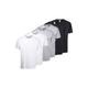 T-Shirt FRUIT OF THE LOOM Gr. XXL (60/62), grau (weiß, schwarz, grau) Herren Shirts T-Shirts