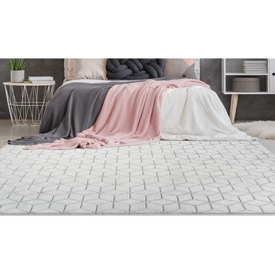 Teppich ME GUSTA "Vivica 100" Gr. 4, grau (anthrazit, weiß), B:160cm H:20mm L:230cm, Kunstfaser, Teppiche, besonders weich durch Microfaser, Wohnzimmer Image