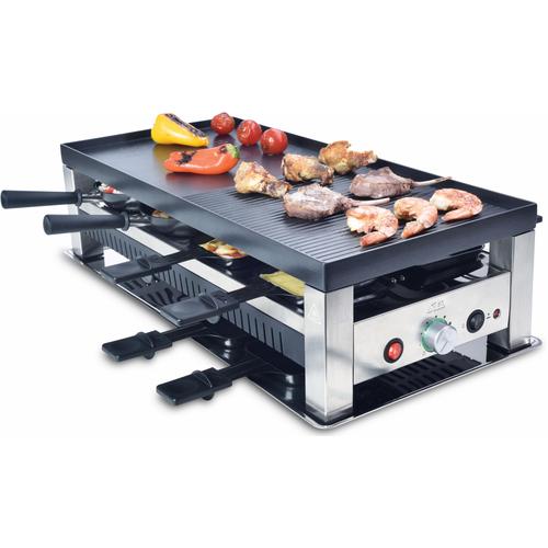 "SOLIS OF SWITZERLAND Raclette ""Typ 791"" Raclettes 5in1: Raclette, Tischgrill, Crépe, Mini Wok, Pizza schwarz Raclette"