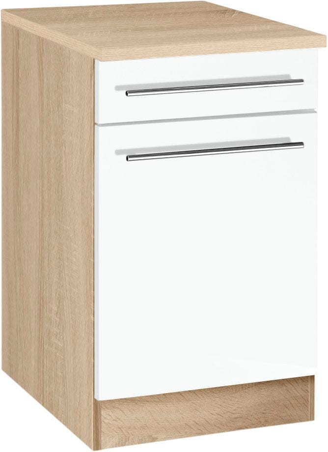 Unterschrank KOCHSTATION "KS-Eton", weiß (weiß matt), B:50cm H:85cm T:60cm, Schränke, Unterschrank, Breite 50 cm Image