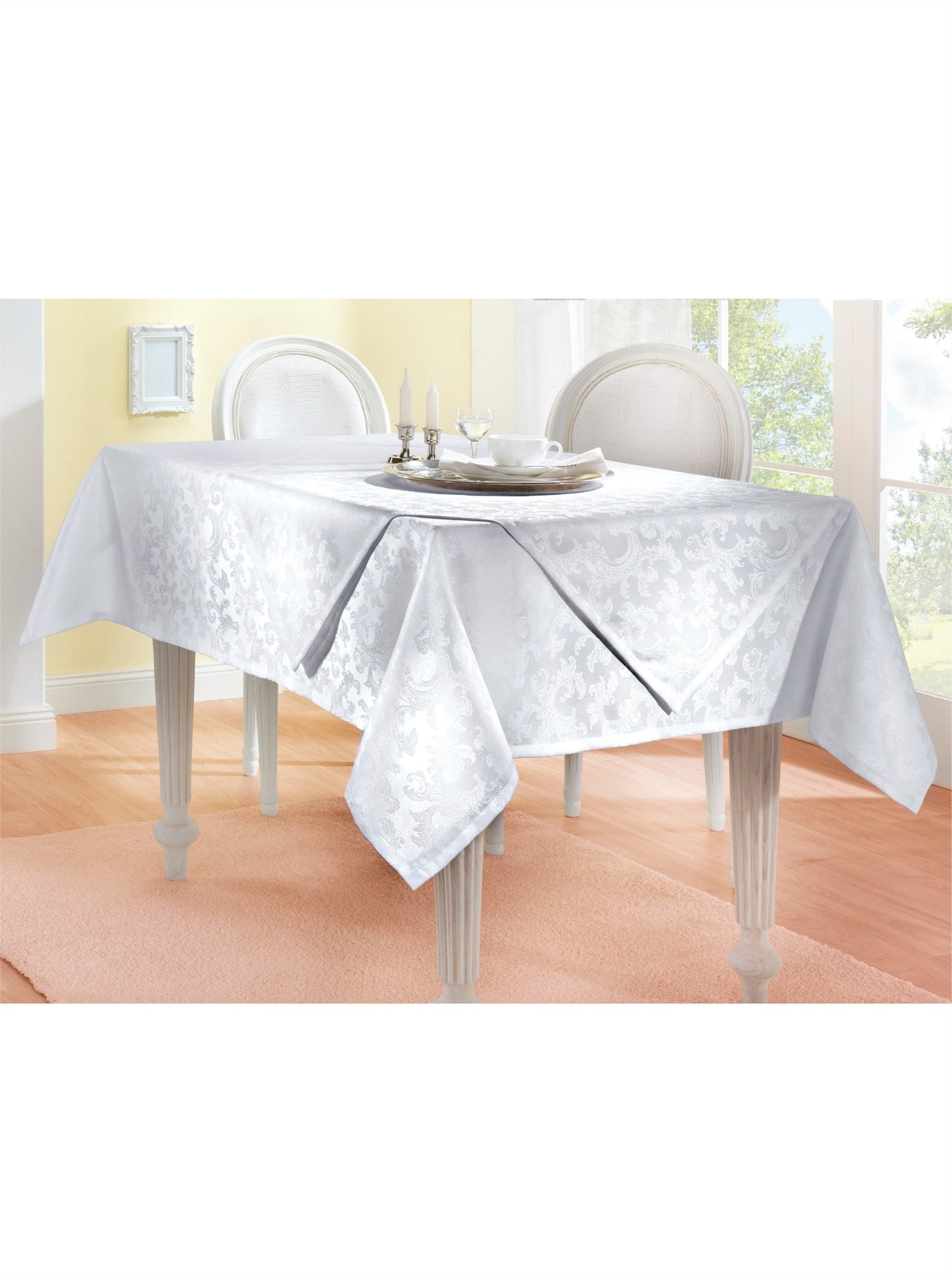 Tischdecke Gr. 4, weiß, B:130cm L:220cm, Tischdecken Image