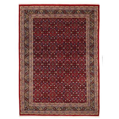 Orientteppich OCI DIE TEPPICHMARKE "Himla Herati" Gr. 34, rot (rot, blau), B:60cm H:20mm L:90cm, Wolle, Teppiche, Fransenteppich, reine Wolle, hochwertig handgeknüpft, mit Fransen, warmes Raumklima Image