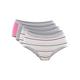 Hüftslip WÄSCHEPUR Gr. 36/38, 4 St., pink (2 x uni, 2 geringelt) Damen Unterhosen Taillenslips