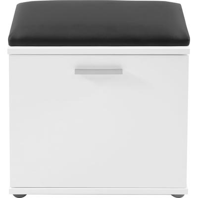 Sitzbank INOSIGN "Jakob", schwarz-weiß (weiß, schwarz), B:48,5cm H:49cm T:30cm, Sitzbänke, Garderobenbank Sitzbank, Breite 48,5 cm Image