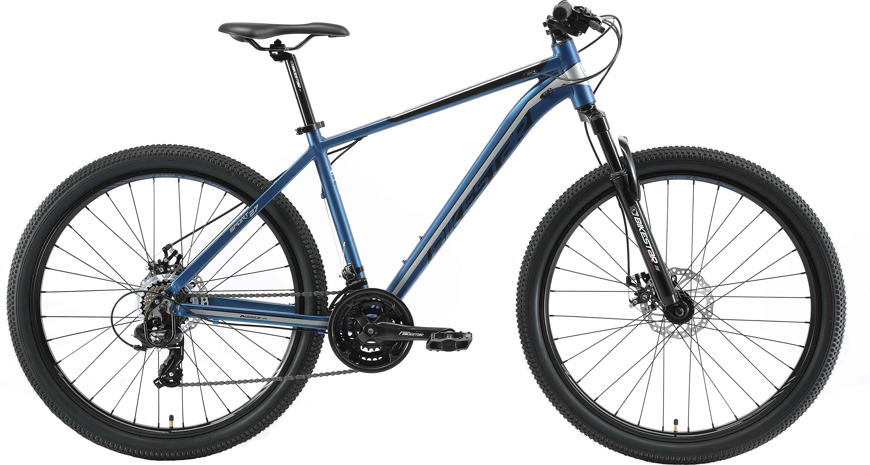 Mountainbike BIKESTAR Gr. 46, blau, Fahrräder, 46cm, 27,5 Zoll (69,85cm), für Damen und Herren, Kettenschaltung Image