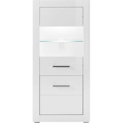 Vitrine INOSIGN "BIANCO", weiß (weiß matt, weiß mdf hochglanz), B:65cm H:142cm T:35cm, FSC-zertifizierter Holzwerkstoff, Schränke, Höhe 142 cm Image