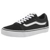 Sneaker VANS "Ward", Gr. 34, schwarz-weiß (schwarz, weiß), Leder, sportlich, Schuhe Skaterschuh Schnürschuh Sneaker low