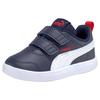 Sneaker PUMA "COURTFLEX V2 V INF", Gr. 24, bunt (peacoat, high risk rot), Synthetik, Synthetik, unifarben, sportlich, Schuhe, mit Klettverschluss für Kleinkinder