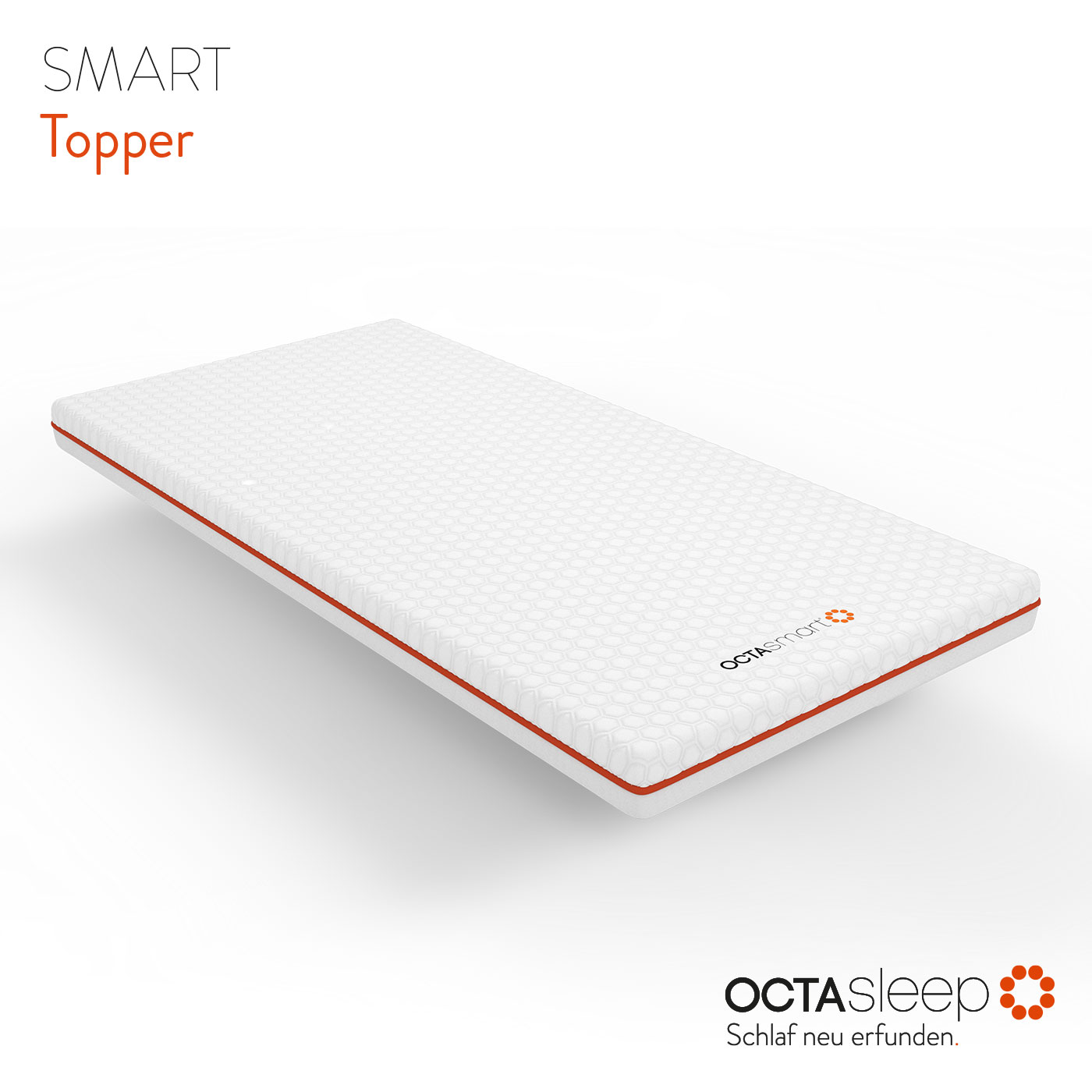 Topper OCTASLEEP "Octasleep Smart", weiß, B:100cm H:7cm L:200cm, Kaltschaum, Komfortschaum, Viscoschaum, Topper, OCTAspring Aerospace Technologie Image