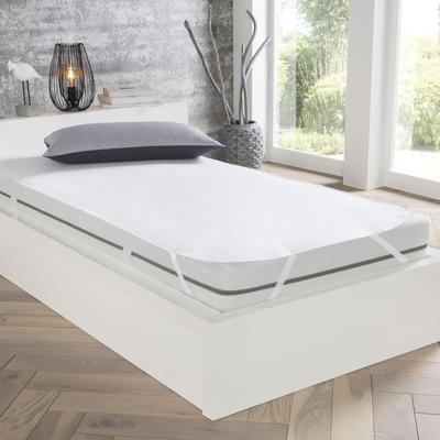 Matratzenauflage IBENA "Pure Aktiv 5516", weiß, B:120cm H:0,5cm L:200cm, Obermaterial: 100% Baumwolle, Matratzenzubehör, Wasserdicht, kochfest Image