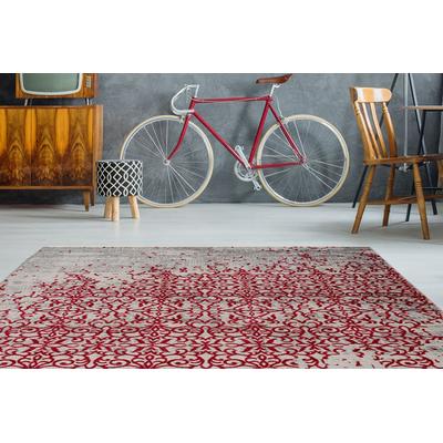 Teppich CALO-DELUXE "Rossa 660" Gr. 4, rot, B:160cm H:5mm L:230cm, Kunstfaser, Teppiche, Vintage Optik, Wohnzimmer Image