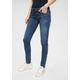 Skinny-fit-Jeans PEPE JEANS "SOHO" Gr. 27, Länge 32, blau (z63 classic stretch) Damen Jeans Röhrenjeans