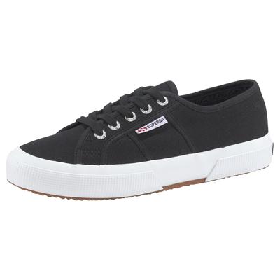 Sneaker SUPERGA "Cotu Classic", Gr. 42, schwarz-weiß (schwarz, weiß), Textil, unifarben, sportlich, Schuhe, mit klassisc