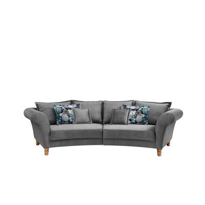 Big-Sofa HOME AFFAIRE "Tassilo geschwungene Formensprache, bequem, Mega Sofa, Breite 350cm", schwarz (asche), B:350cm H:95cm T:110cm, 100% Polyester, Sofas Image