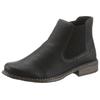 Chelseaboots RIEKER, Damen, Gr. 43, schwarz, Lederimitat, klassisch, Schuhe, Stiefelette, Boots, Blockabsatz, in klassischer Optik