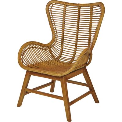 Sessel TOM TAILOR HOME "T-RATTAN ARMCHAIR", beige (natur), B:70cm H:95cm, Sessel, Rattansessel, Rattanarmlehnstuhl mit Teakholzgestell und organischer Form Image